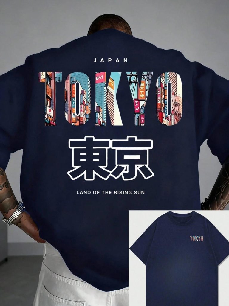 T-shirt-Tokyo-femme-en-coton-a-imprime-urbain-japonais-picture-3