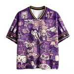 T-shirt-a-motif-japonais-maneki-neko-et-daruma-col-en-V-picture-8