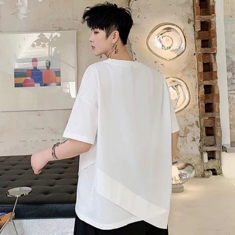 T-shirt-asymetrique-a-coupe-ample-et-ourlet-en-pointe-picture-3