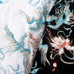 T-shirt-brode-streetwear-en-coton-a-motifs-de-phenix-miniature