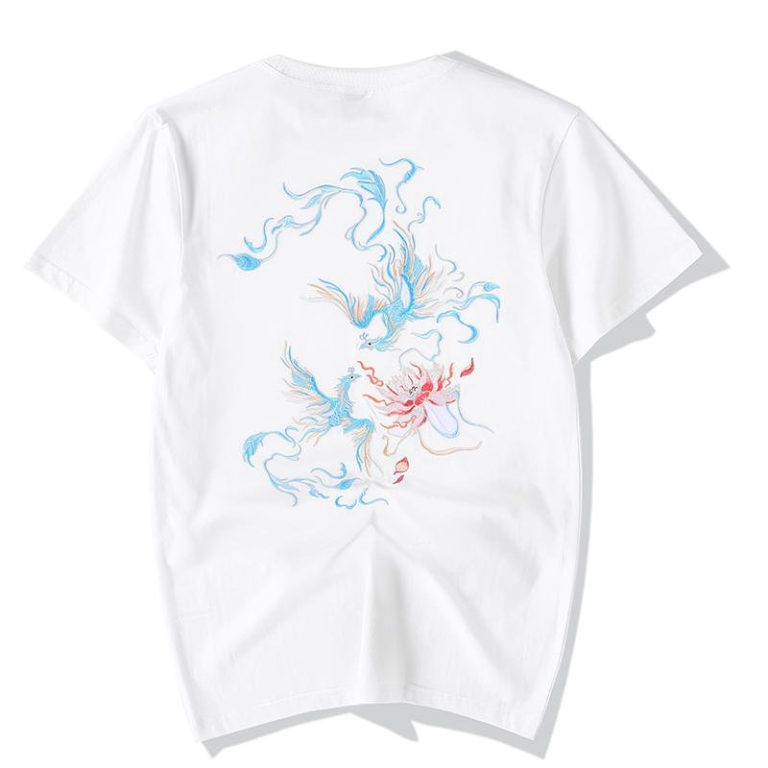 T-shirt-brode-streetwear-en-coton-a-motifs-de-phenix-picture-4