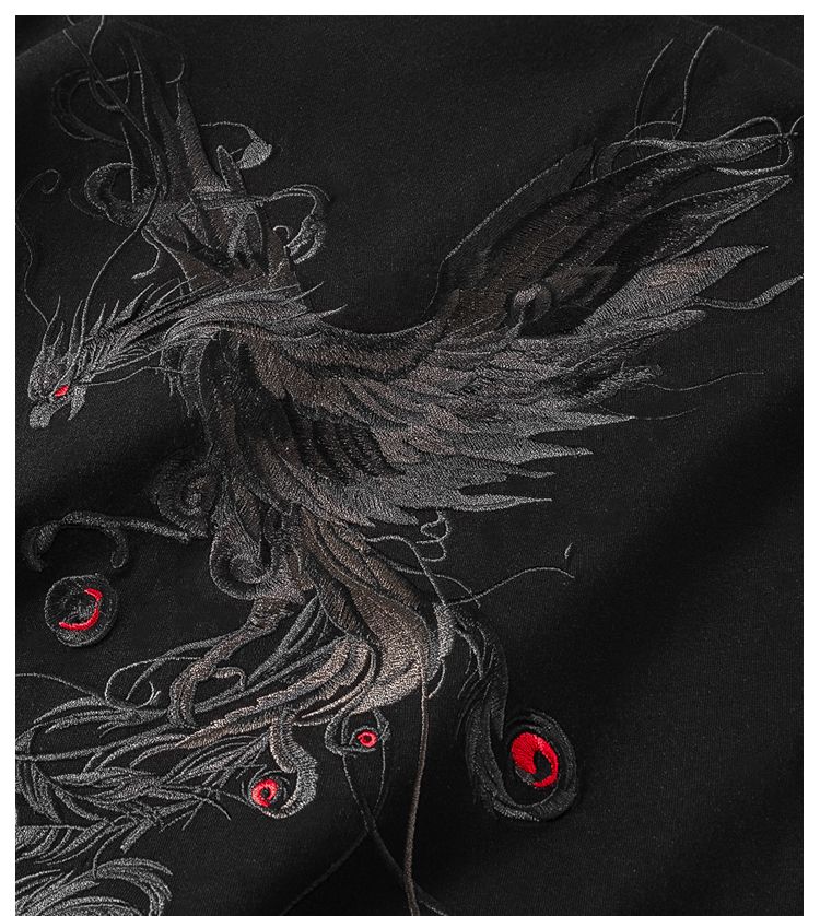 T-shirt-col-rond-a-phenix-japonais-brode-dans-le-dos-picture-4