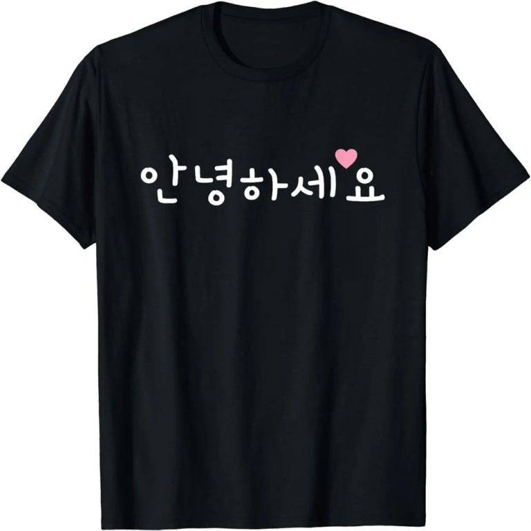 T-shirt-coreen-homme-et-femme-avec-inscription-coreenne-picture-1