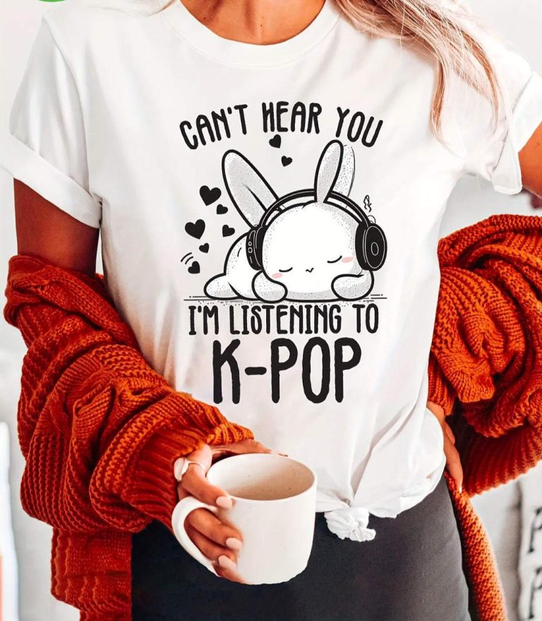 T-shirt-kpop-a-imprime-lapin-au-casque-audio-et-curs-picture-5