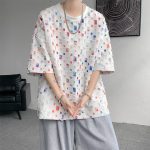 T-shirt-oversize-imprime-a-carres-colores-picture-2