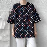 T-shirt-oversize-imprime-a-carres-colores-picture-4