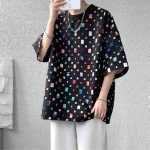 T-shirt-oversize-imprime-a-carres-colores-picture-5