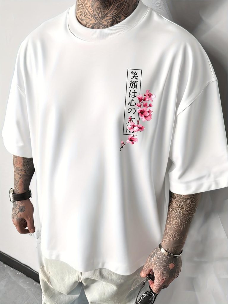 T-shirt-oversize-imprime-japonais-a-carpes-koi-et-katana-au-dos-picture-2
