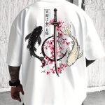 T-shirt-oversize-imprime-japonais-a-carpes-koi-et-katana-au-dos-picture-3