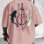 T-shirt-oversize-imprime-japonais-a-carpes-koi-et-katana-au-dos-picture-4