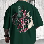 T-shirt-oversize-imprime-japonais-a-carpes-koi-et-katana-au-dos-picture-5