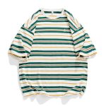 T-shirt-raye-coreen-a-coupe-ample-avec-manches-courtes-et-col-rond-picture-3