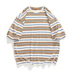 T-shirt-raye-coreen-a-coupe-ample-avec-manches-courtes-et-col-rond-picture-4