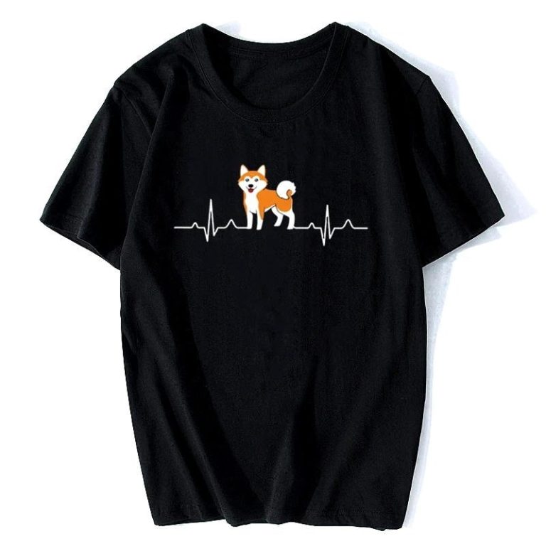T-shirt-shiba-inu-a-motif-electrocardiogramme-picture-1