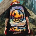 T-shirt-streetwear-a-motif-smiley-multicolore-picture-2