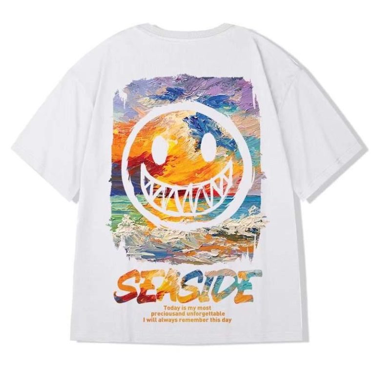 T-shirt-streetwear-a-motif-smiley-multicolore-picture-6