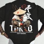 T-shirt-streetwear-japonais-avec-illustration-de-samourai-et-inscription-Tokyo-picture-1