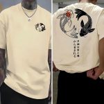 T-shirt-yin-yang-koi-en-coton-respirant-avec-kanji-japonais-picture-2
