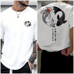 T-shirt-yin-yang-koi-en-coton-respirant-avec-kanji-japonais-picture-4