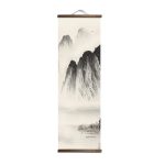 Tableau-japonais-noir-et-blanc-de-paysages-montagneux-sur-kakemono-picture-5