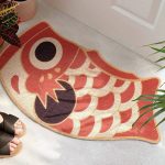 Tapis-poisson-japonais-a-ecailles-graphiques-et-il-cercle-pour-decoration-interi-picture-2
