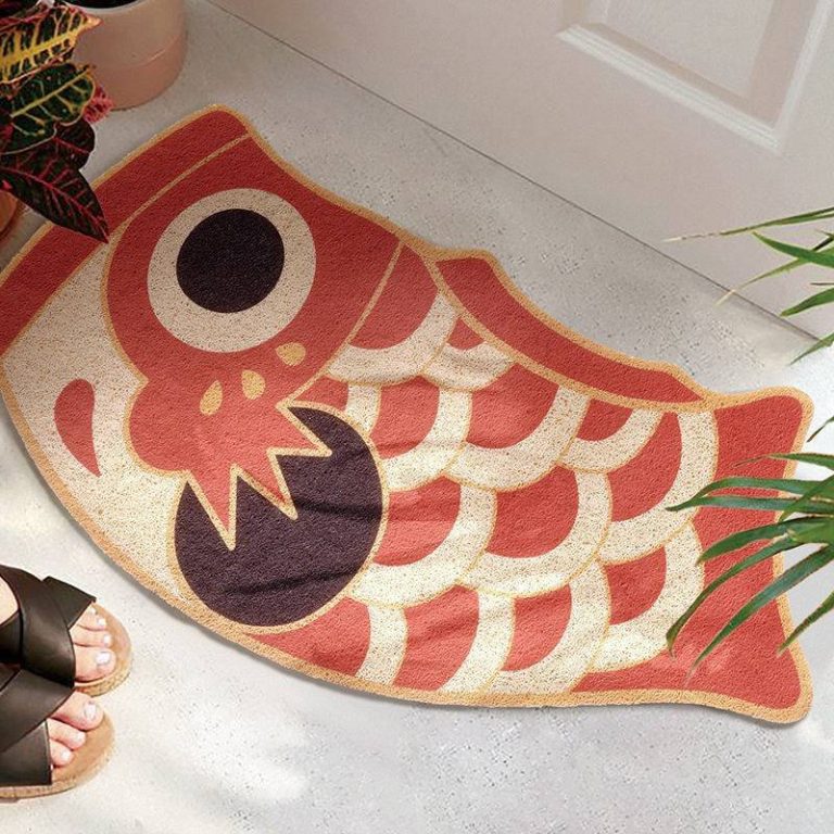 Tapis-poisson-japonais-a-ecailles-graphiques-et-il-cercle-pour-decoration-interi-picture-2