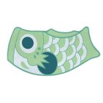 Tapis-poisson-japonais-a-ecailles-graphiques-et-il-cercle-pour-decoration-interi-picture-4