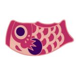 Tapis-poisson-japonais-a-ecailles-graphiques-et-il-cercle-pour-decoration-interi-picture-7