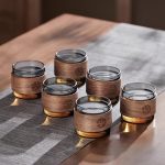 Tasse-a-the-en-verre-borosilicate-avec-manchon-amovible-en-bois-de-noyer-grave-picture-7