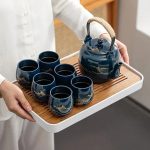 Tasse-a-the-japonaise-yunomi-avec-motifs-de-paysage-dore-et-finition-brillante-picture-4