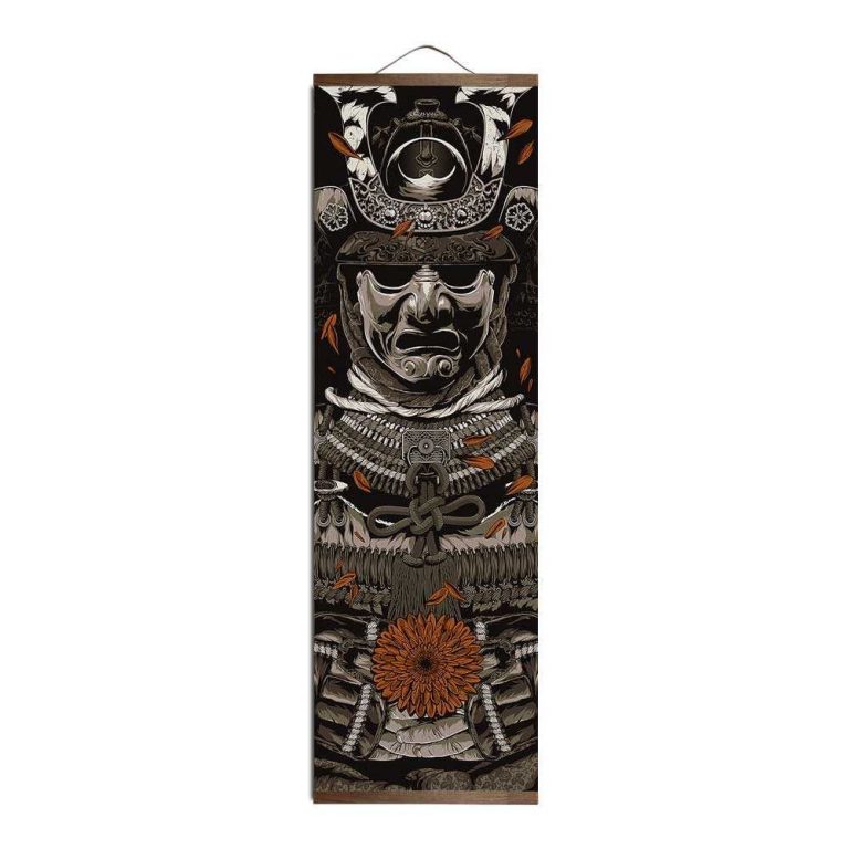 Tenture-murale-japonaise-en-toile-avec-motifs-de-samourai-geisha-et-tigre-du-mon-picture-6