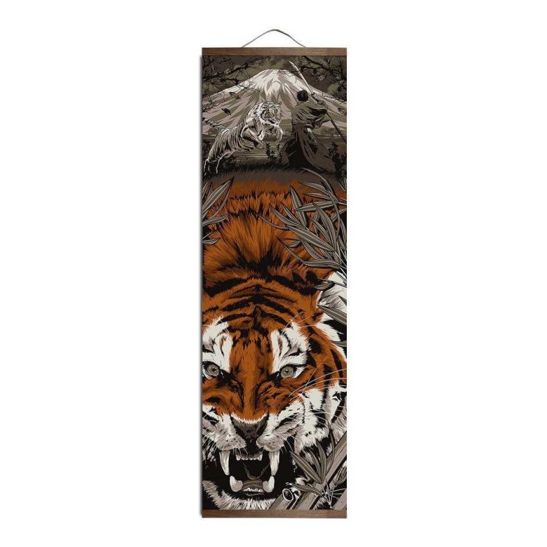 Tenture-murale-japonaise-en-toile-avec-motifs-de-samourai-geisha-et-tigre-du-mon-picture-7