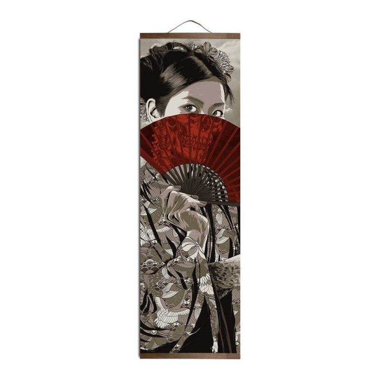 Tenture-murale-japonaise-en-toile-avec-motifs-de-samourai-geisha-et-tigre-du-mon-picture-8