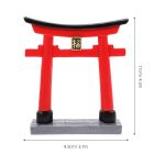 Torii-japonais-miniature-en-resine-rouge-et-noir-avec-plaque-doree-picture-5