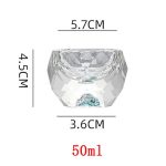 Verre à liqueur 50 ml en cristal taillé à facettes avec médaillon décoratif incrusté