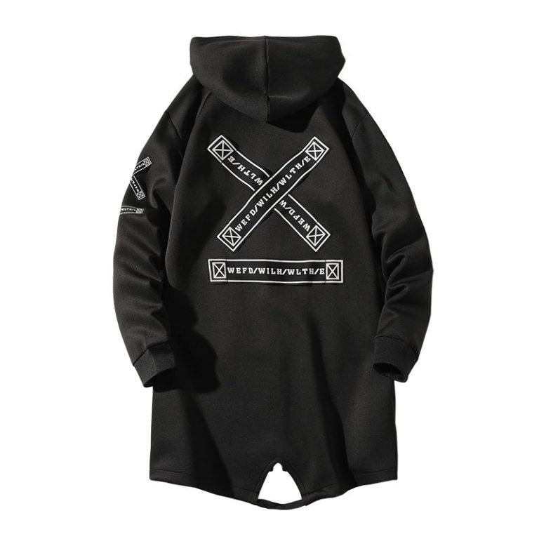 Veste-a-capuche-streetwear-japonaise-a-imprimes-en-croix-au-dos-picture-2
