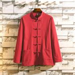 Veste-col-mao-homme-a-manches-longues-avec-brandebourgs-et-poches-plaquees-picture-5