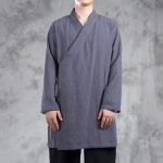 Veste-de-meditation-croisee-coton-lin-style-traditionnel-japonais-picture-5