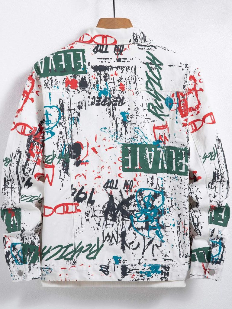 Veste-en-jean-blanc-a-imprime-graffiti-multicolore-style-street-art-picture-2