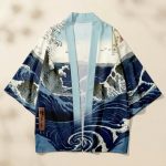 Veste-kimono-japonais-a-manches-courtes-avec-motifs-de-vagues-et-calligraphies-miniature