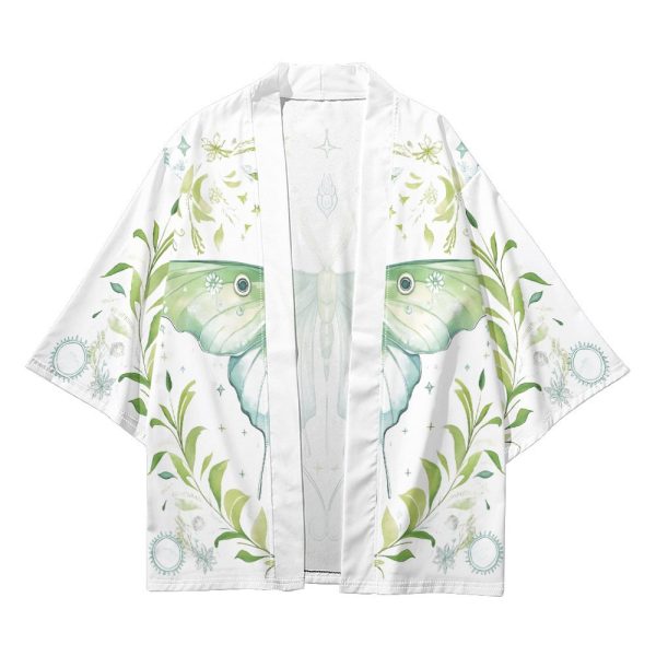 Veste kimono courte femme papillons et étoiles