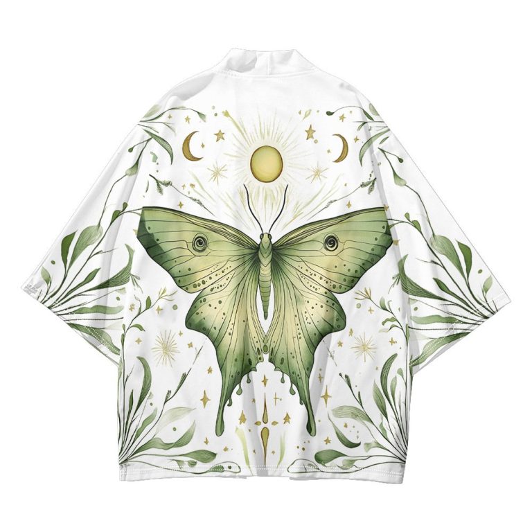 Veste-kimono-japonais-courte-femme-a-motifs-de-papillons-et-etoiles-picture-2