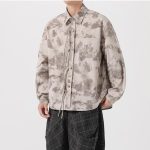 Veste-surchemise-homme-style-chinois-a-motif-tie-dye-et-cordons-picture-4