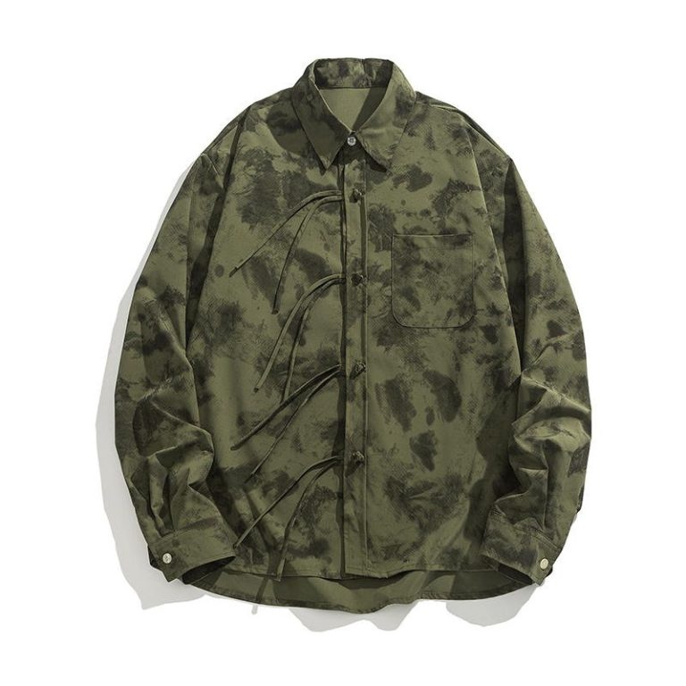Veste-surchemise-homme-style-chinois-a-motif-tie-dye-et-cordons-picture-6
