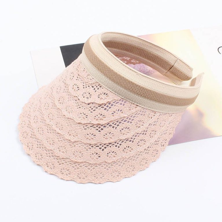 Visiere-femme-soleil-en-dentelle-florale-ajouree-pour-protection-frontale-et-lat-picture-2