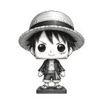 Vignette funko pop one piece blanc