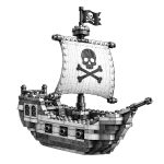 Vignette lego one piece blanc