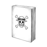 Vignette mangas et livres one piece blanc