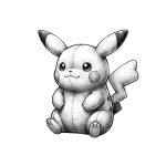 Vignette peluches pokemon blanc