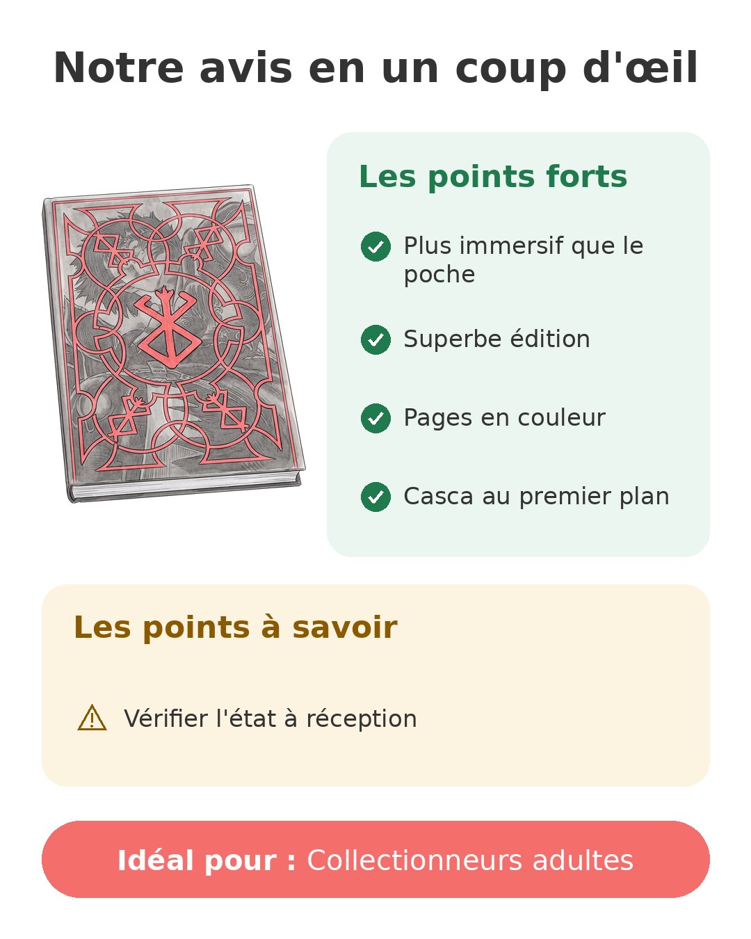 Notre avis en un coup d'œil sur Berserk Prestige T4